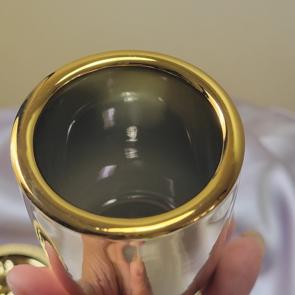 50 Caliber by Barbuzzo Shot Glasses Set of 2 The Wine Savant Gold Tone Color - Picture 3 of 8